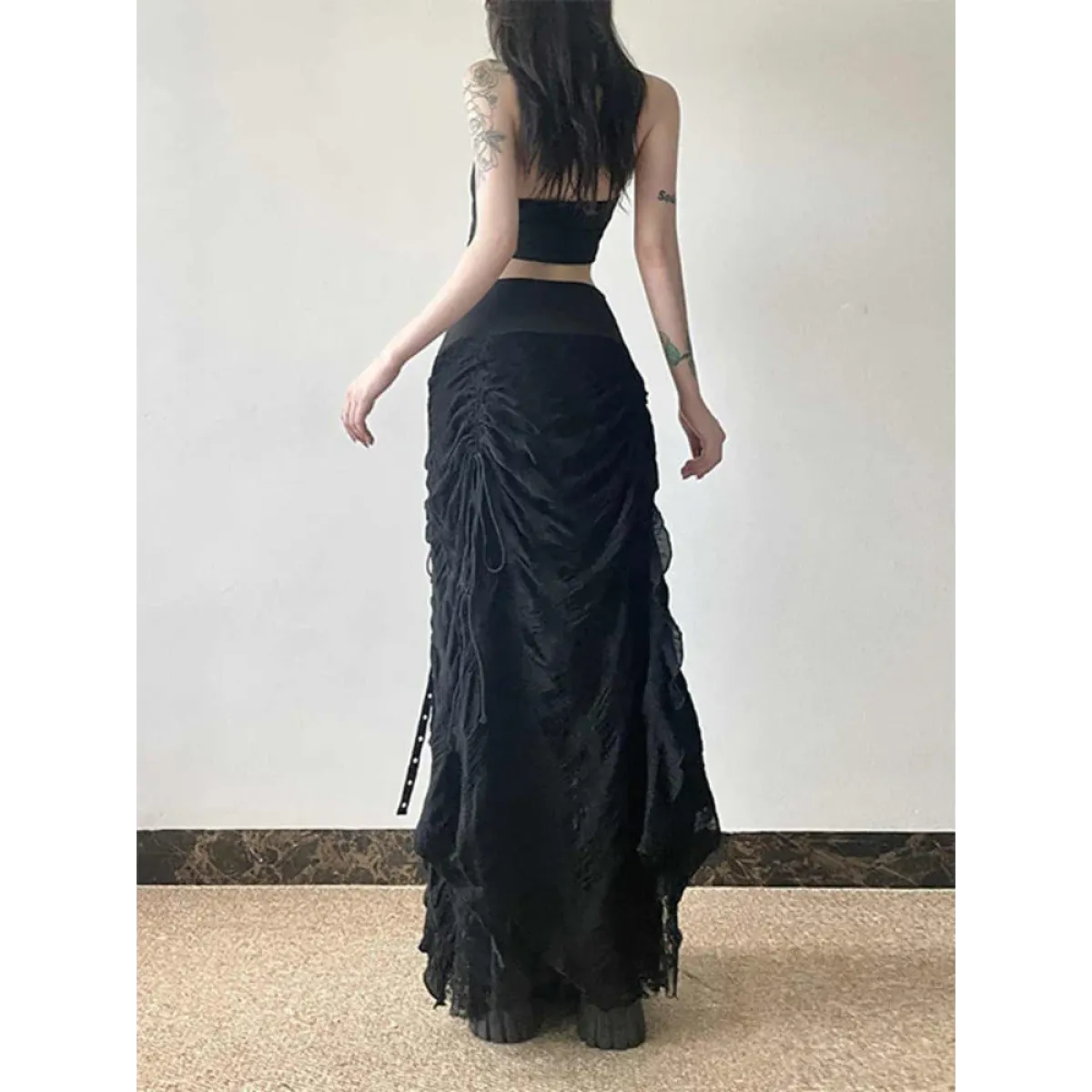 Harajuku Lace Bow A-Line Skirt