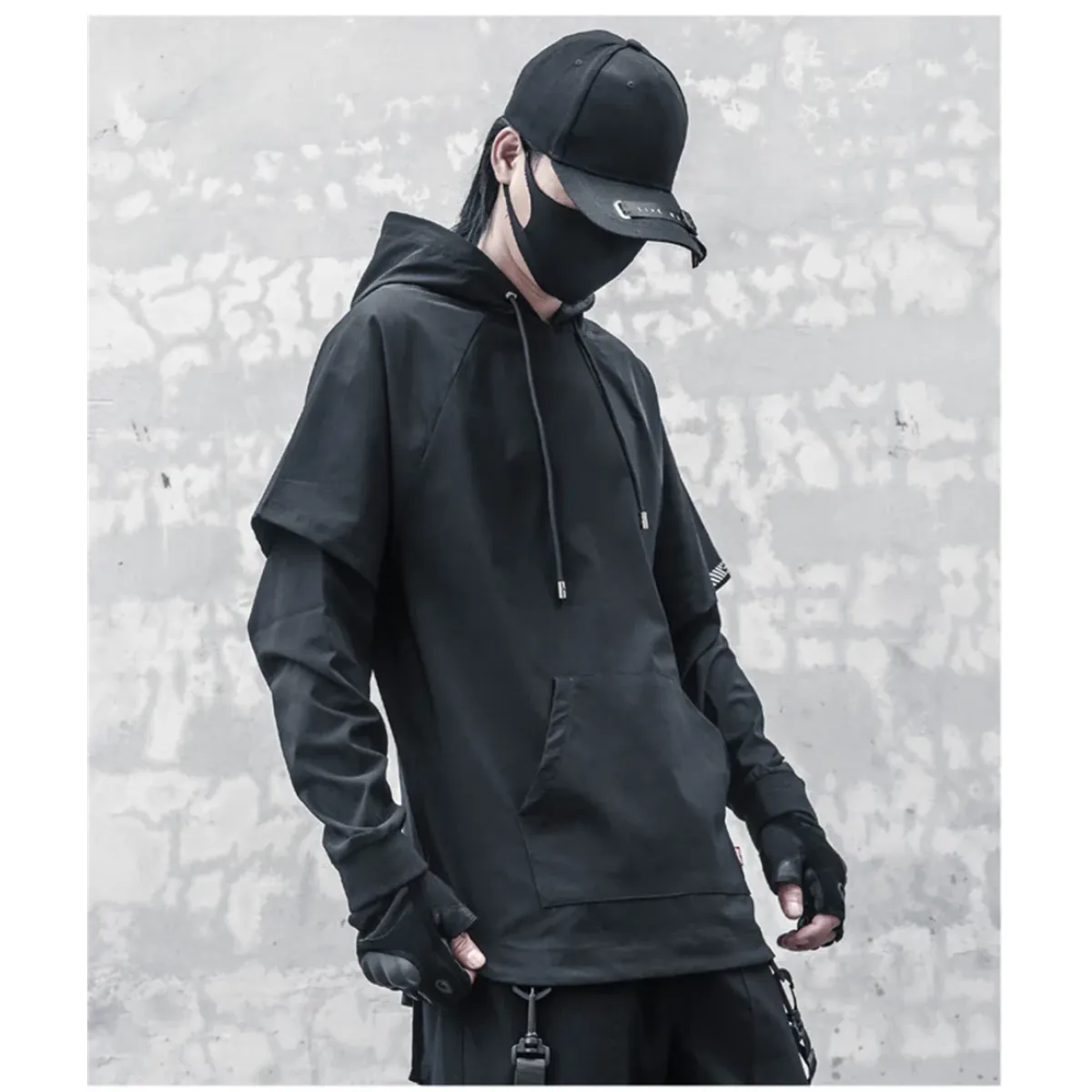 Harajuku Layered Techwear Hoodie