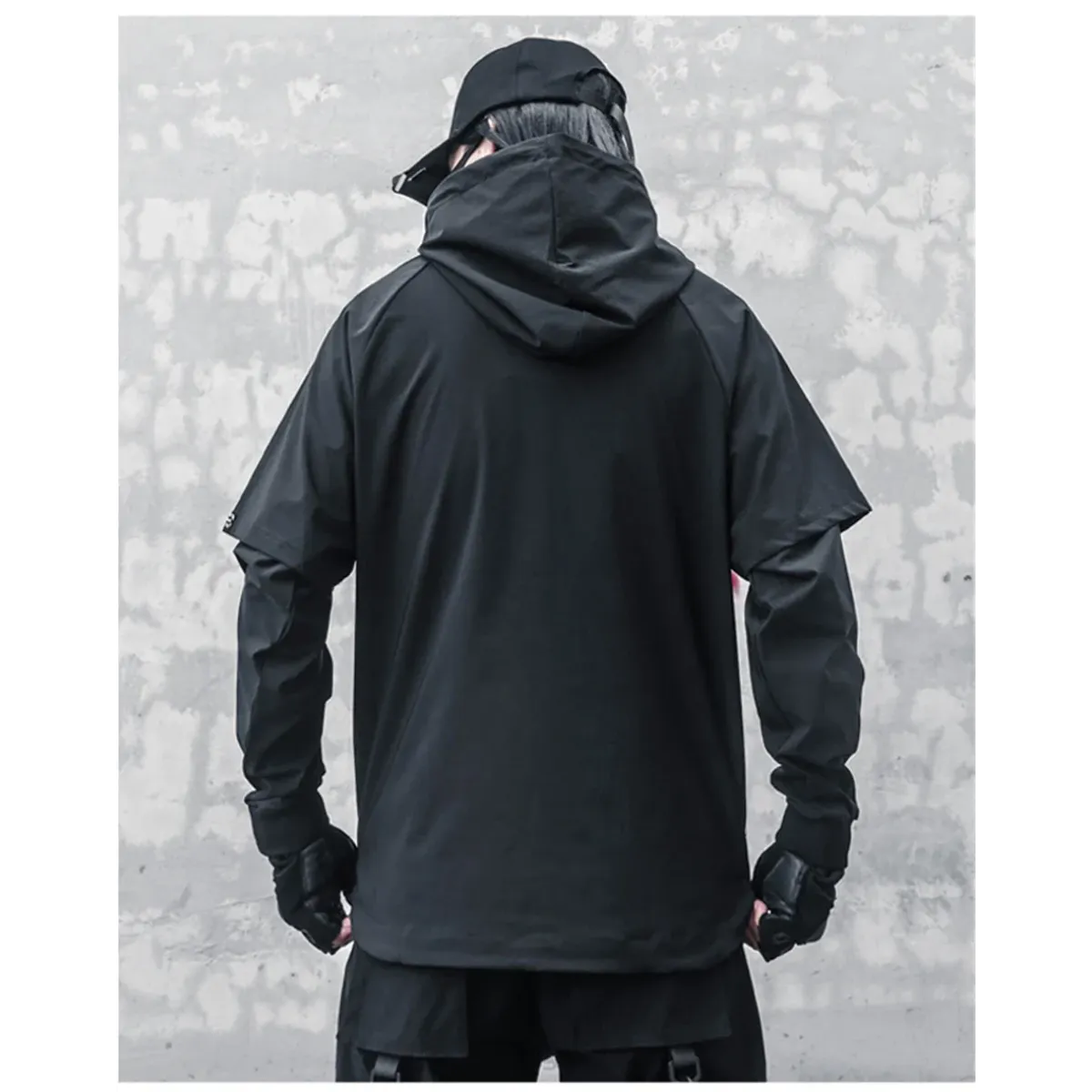 Harajuku Layered Techwear Hoodie