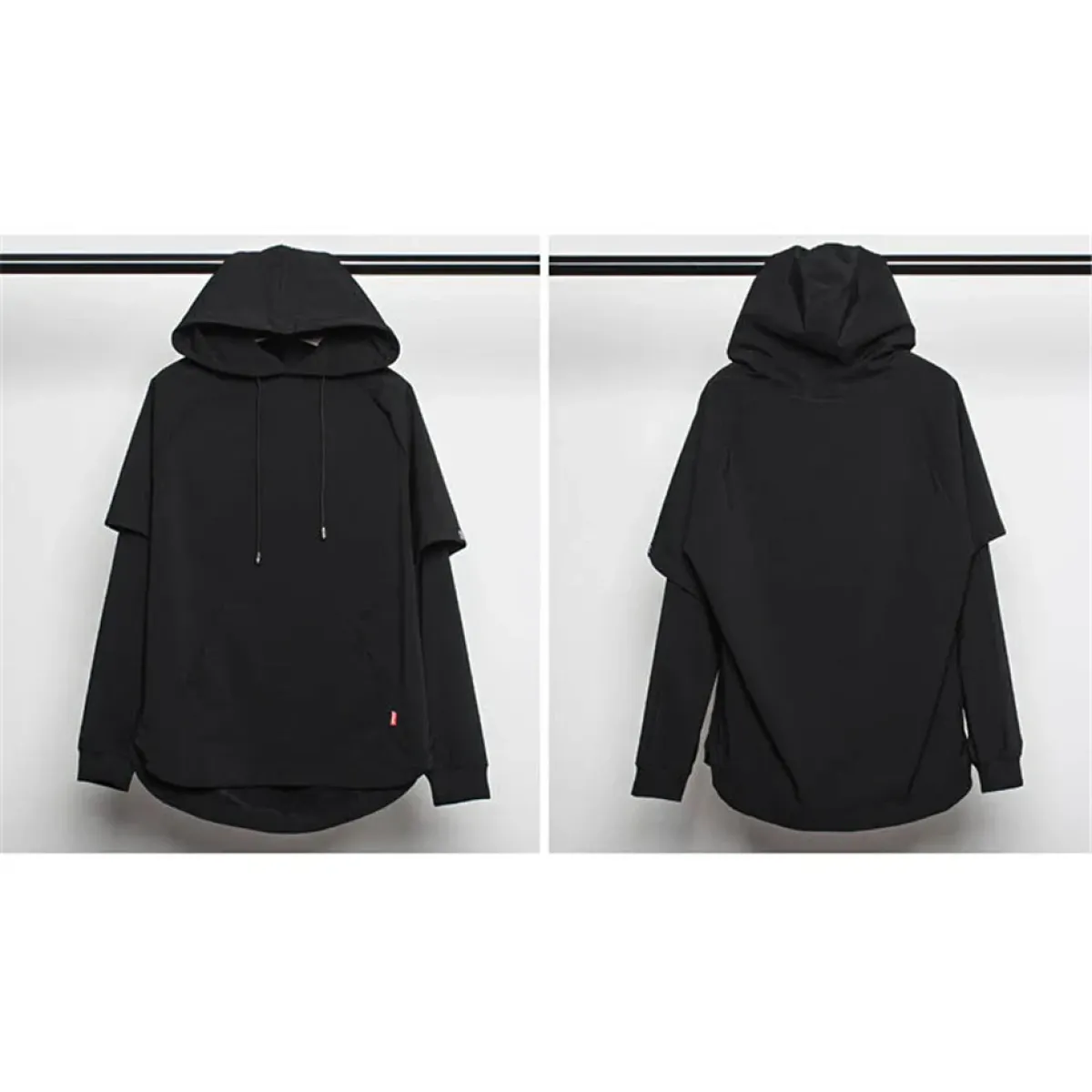 Harajuku Layered Techwear Hoodie