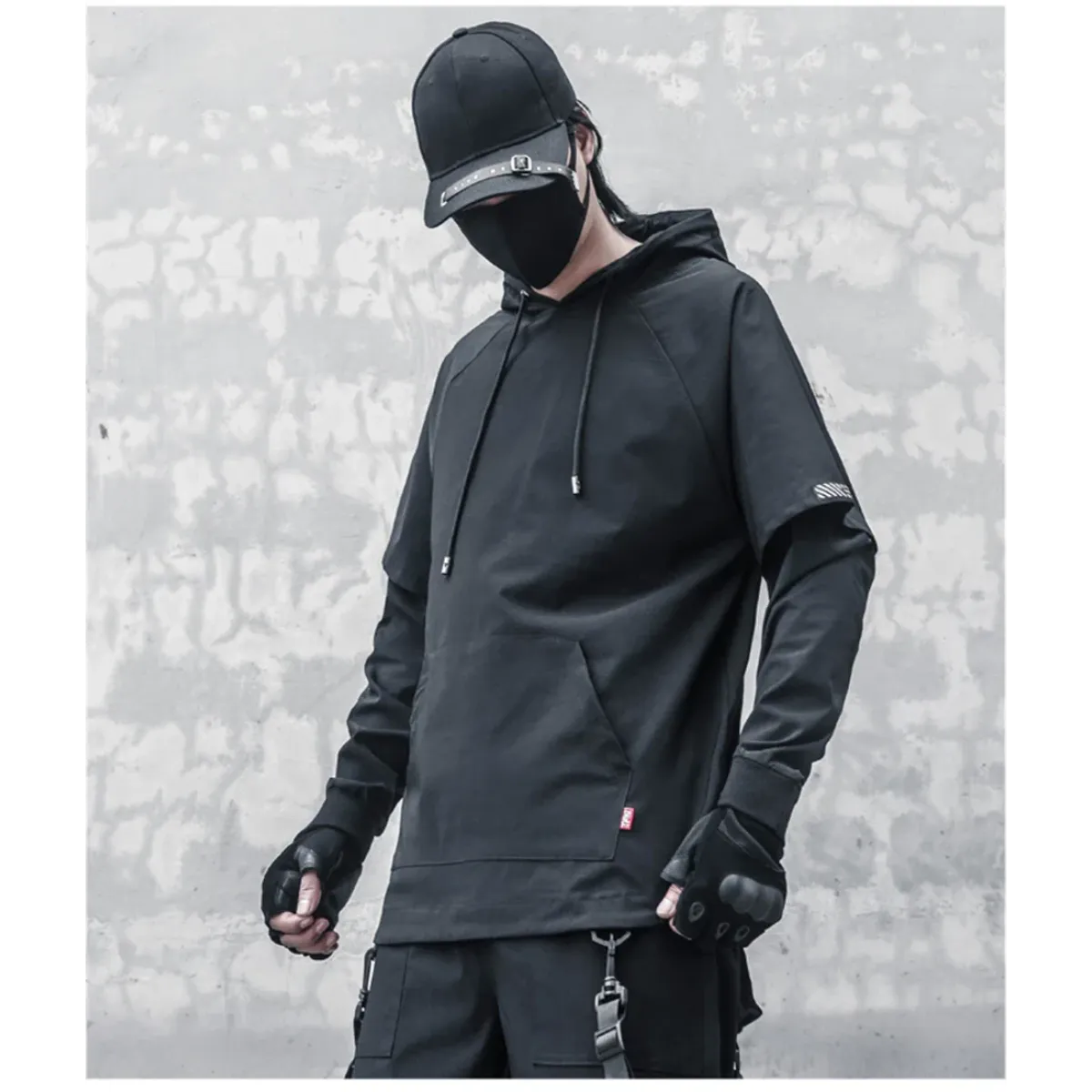 Harajuku Layered Techwear Hoodie