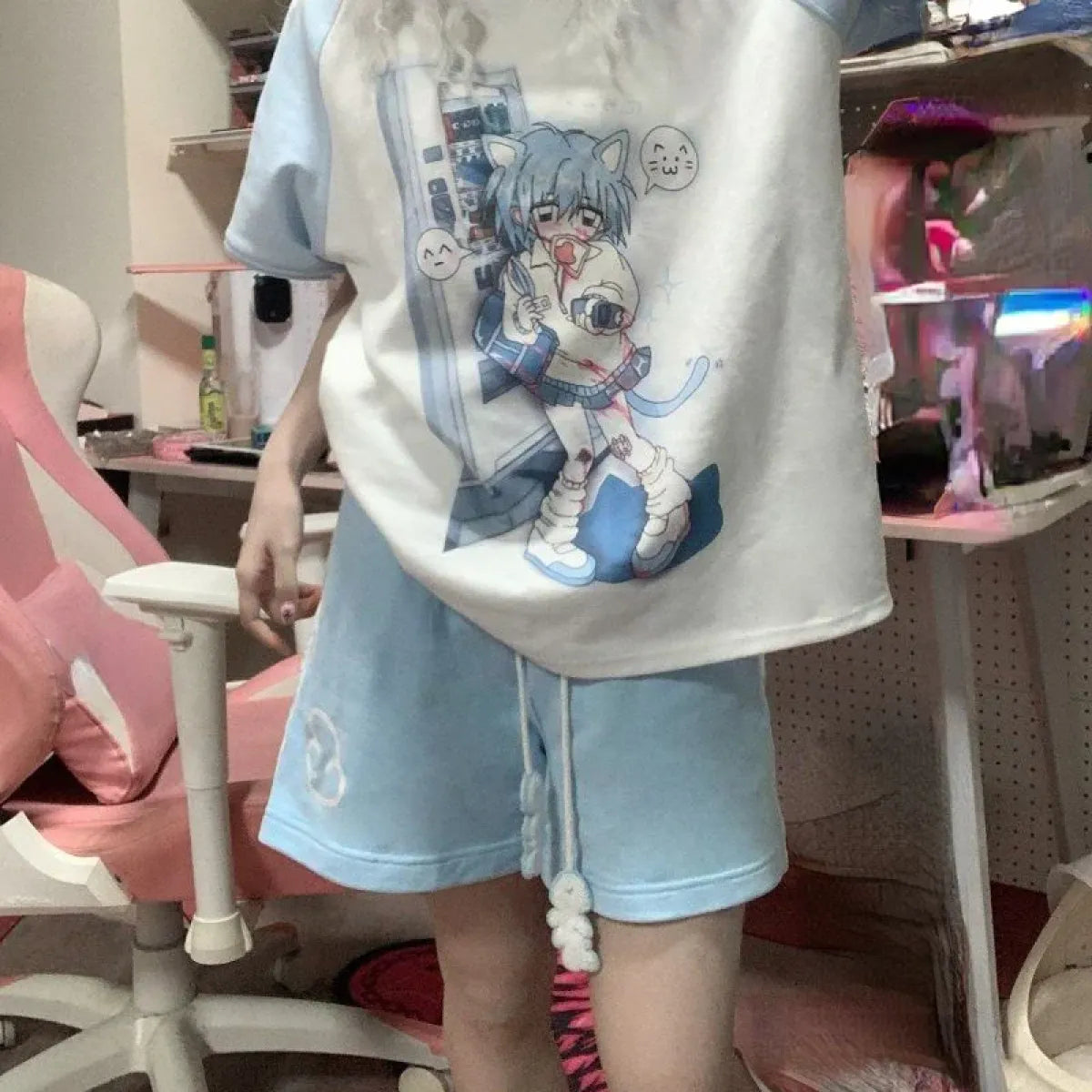 Harajuku Pastel Bandage Shorts