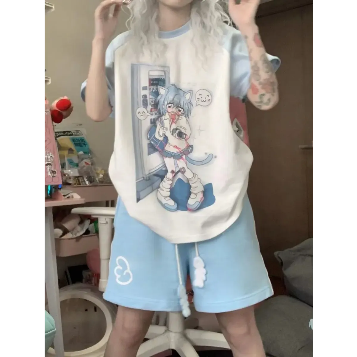 Harajuku Pastel Bandage Shorts