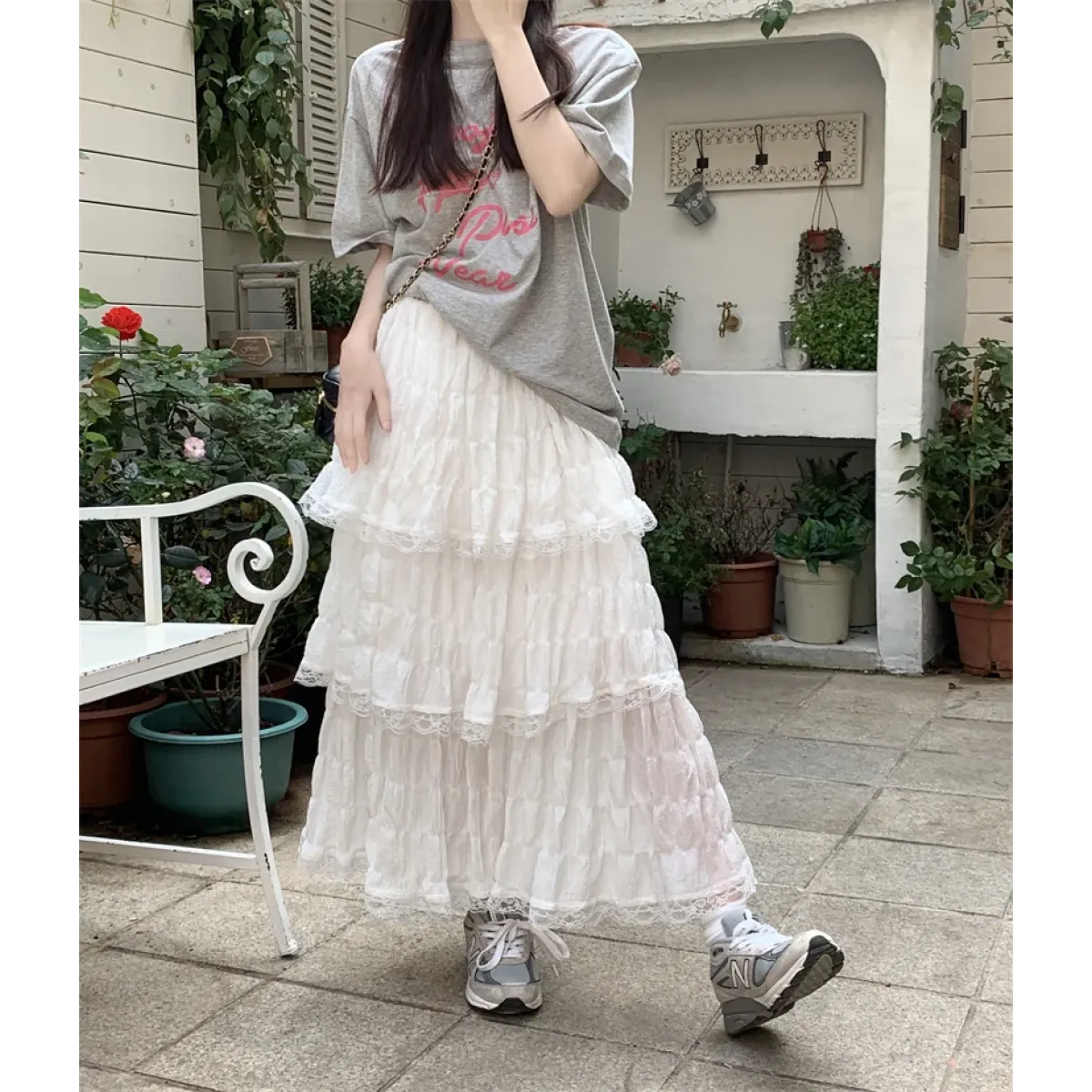 Harajuku Ruffle Lace Skirt