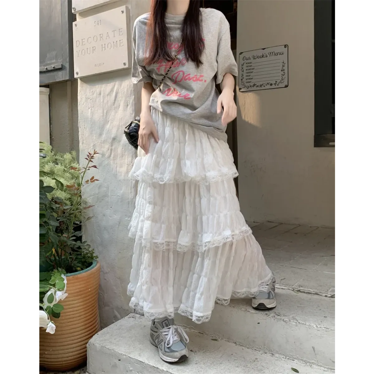 Harajuku Ruffle Lace Skirt