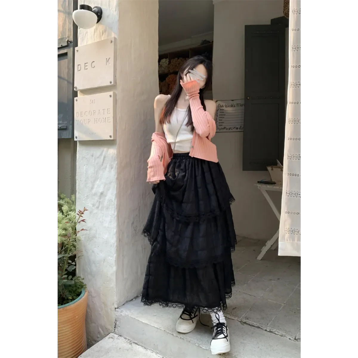 Harajuku Ruffle Lace Skirt