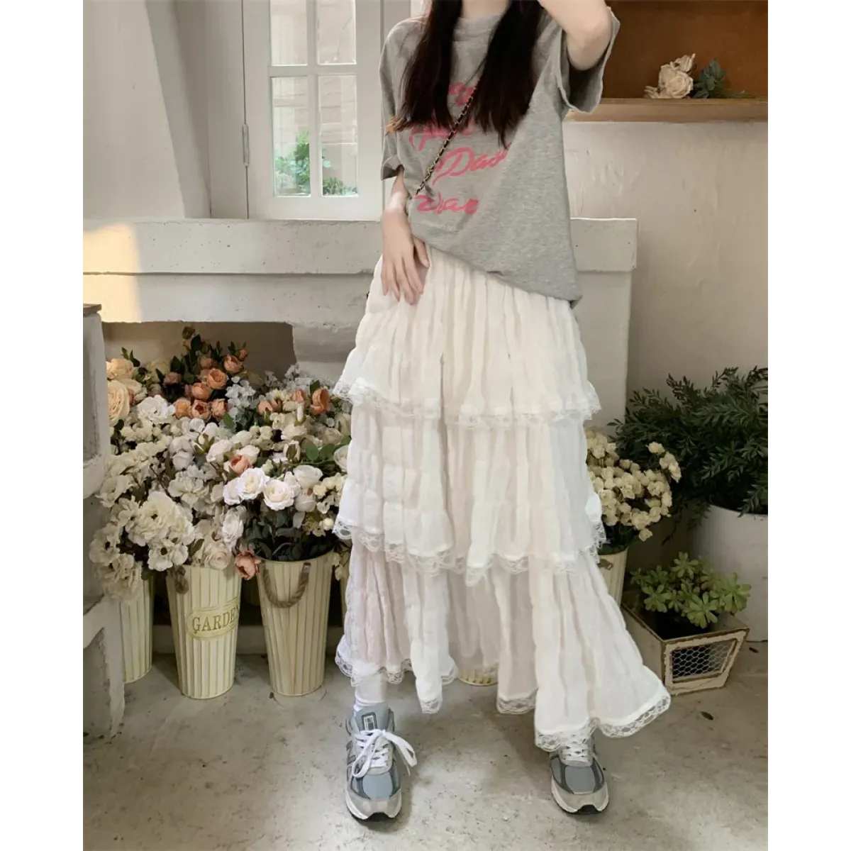Harajuku Ruffle Lace Skirt