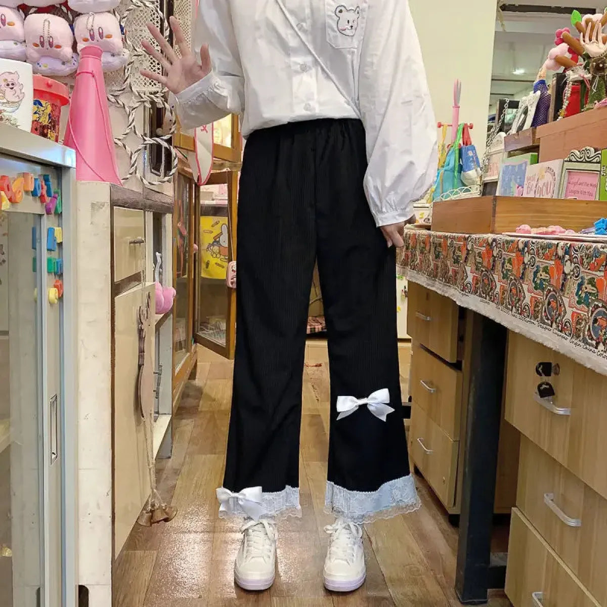 Kawaii High Waist Corduroy Lolita Pants