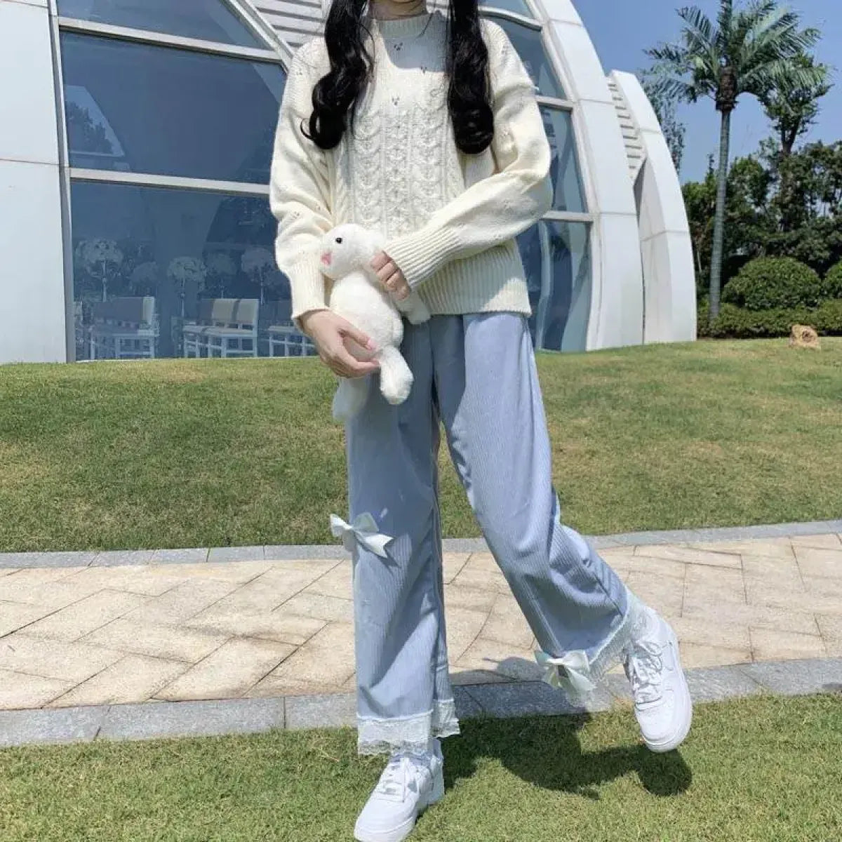 Kawaii High Waist Corduroy Lolita Pants