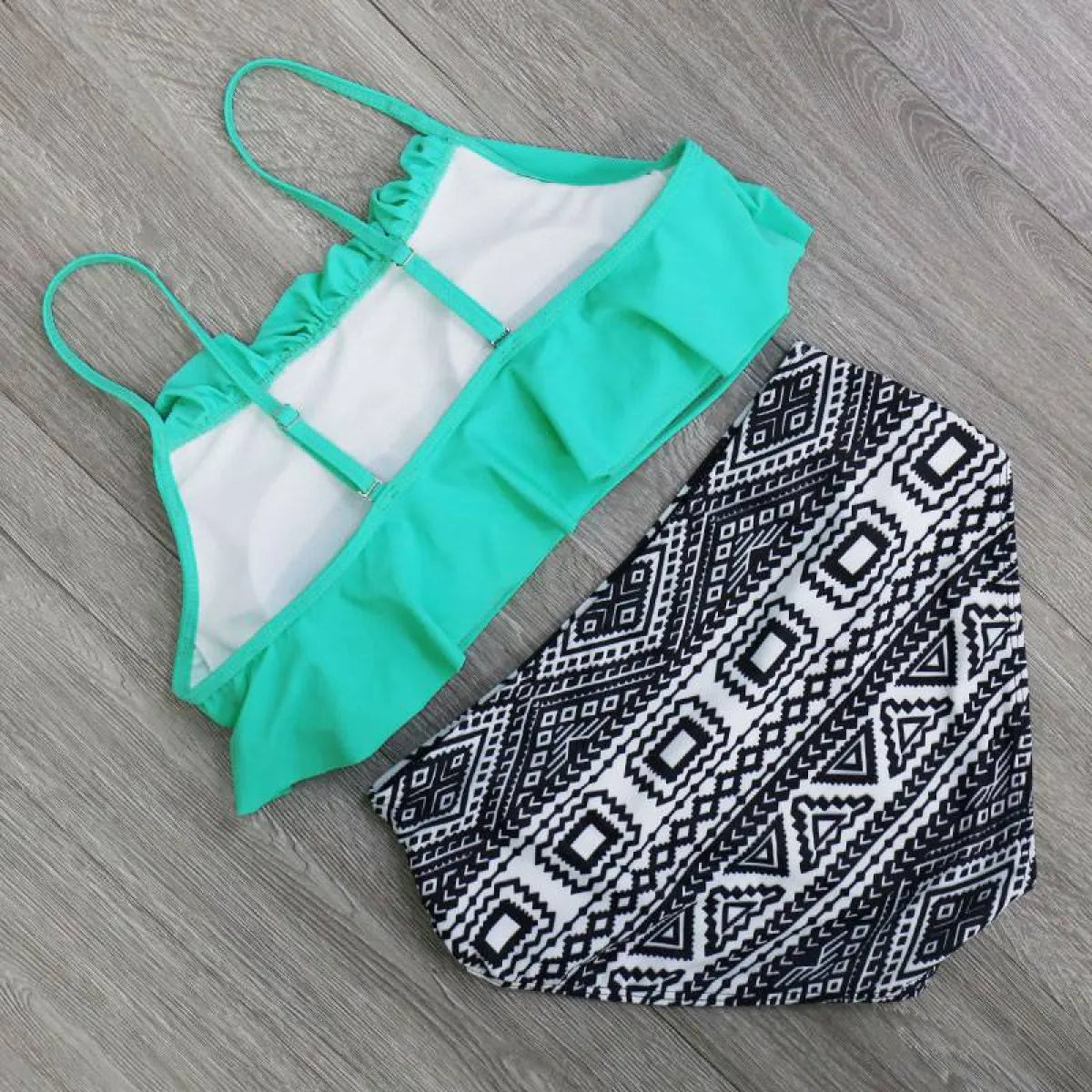 High Waist Halter Bikini Set