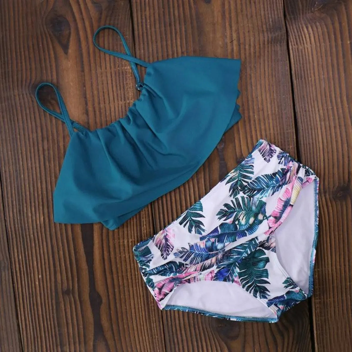 High Waist Halter Bikini Set