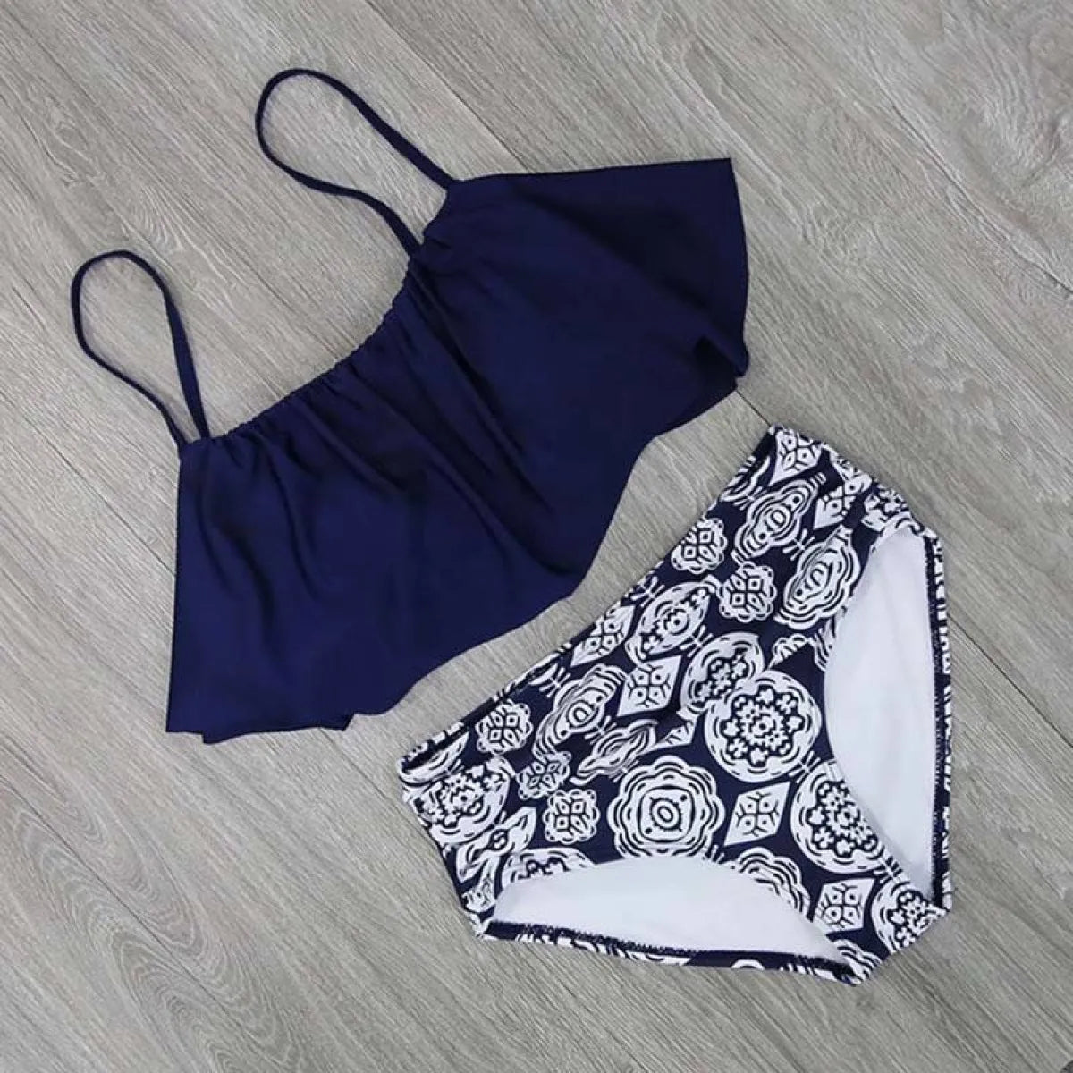 High Waist Halter Bikini Set