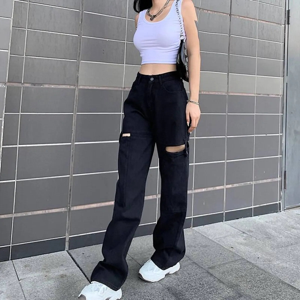 Street Fashion Casual High Waist Jeans