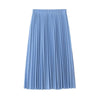 High Waist Pleated Length Elastic Skirt