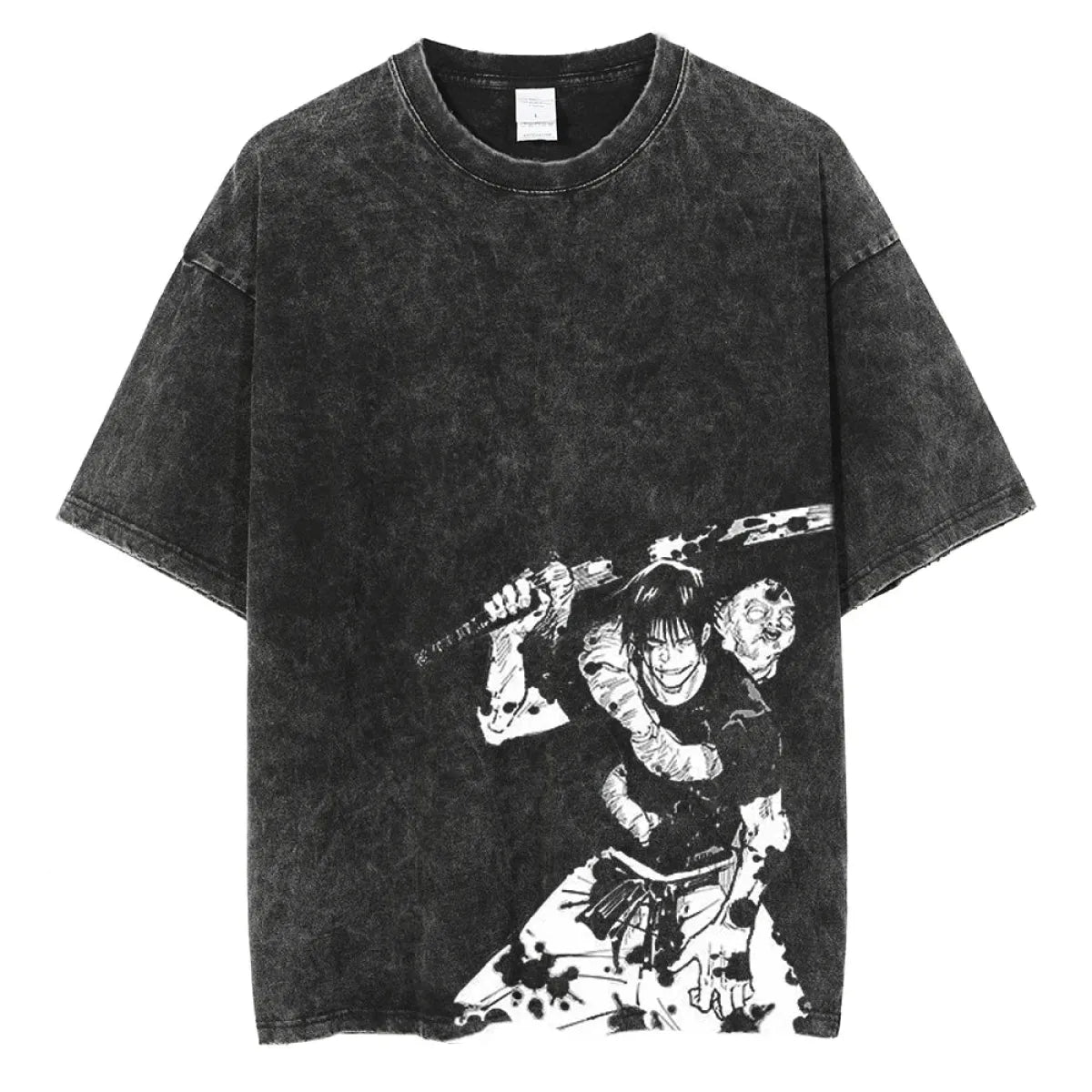 Hip Hop Streetwear Vintage T-shirt - Japanese Anime Graphic Print