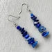 Natural Stone Chip Dangle Earrings With Sterling Silver Hooks