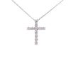 .25ct Diamond Cross Religious Pendant Sterling Silver