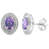 .88ct Amethyst Diamond Earrings 10KT White Gold