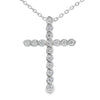 .50ct Cross Religious Pendant Sterling Silver