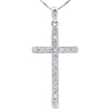 .25ct Diamond Cross Religious Pendant 14KT White Gold