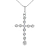 .20ct Diamond Cross Religious Pendant 14KT White Gold
