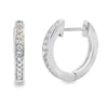 .08ct Diamond Hoop Earrings 10KT White Gold