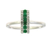 .25ct Emerald Diamond Ring 14KT White Gold