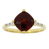 1.25ct Garnet Diamond Ring 10KT Yellow Gold