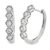 .50ct Diamond Hoop Earrings 14KT White Gold