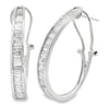 1.00ct Diamond Hoop Earrings 14KT White Gold