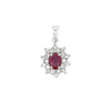 1.65ct Ruby Diamond Fashion Pendants 14KT White Gold