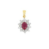 1.65ct Ruby Diamond Fashion Pendants 14KT Yellow Gold