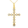 .50ct Diamond Cross Religious Pendant 14KT Yellow Gold