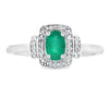.45ct Emerald Diamond Ring 10KT White Gold