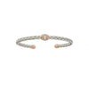 Cubic Zirconia Bangle Bracelet Sterling Silver