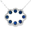 Sapphire Diamond Fashion Pendants 14KT White Gold
