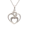 .10ct Diamond Heart Love Pendant Sterling Silver