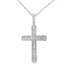.08ct Diamond Cross Religious Pendant 14KT White Gold
