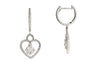 .50ct Diamond Dangle Earrings 14KT White Gold