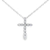 .11ct Diamond Cross Religious Pendant 14KT White Gold