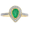 .42ct Emerald Diamond Ring 10KT Yellow Gold