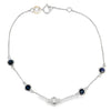 .67ct Sapphire Diamond Bracelet 14KT White Gold