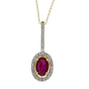 .43ct Ruby Diamond Fashion Pendants 14KT Yellow Gold