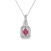 .72ct Ruby Diamond Fashion Pendants 14KT White Gold