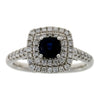 1.22ct Sapphire Diamond Ring 14KT White Gold