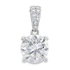 2.00ct Moissanite Pendant Sterling Silver