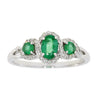 .84ct Emerald Diamond Ring 14KT White Gold