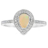 .30ct Opal Diamond Ring 10KT White Gold