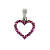 .37ct Ruby Heart Love Pendant 10KT White Gold