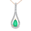 .37ct Emerald Diamond Fashion Pendants 10KT Yellow Gold